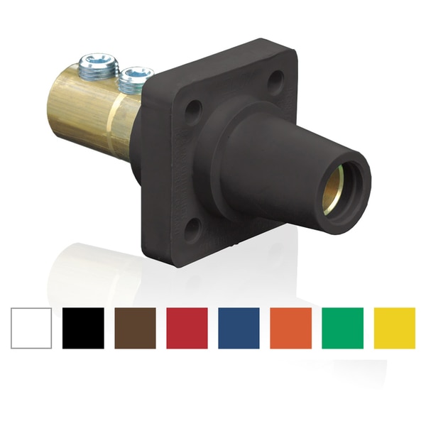 Leviton Female Receptcle, Orng, 2/0-4/0, Taper Nose 16R22-UO